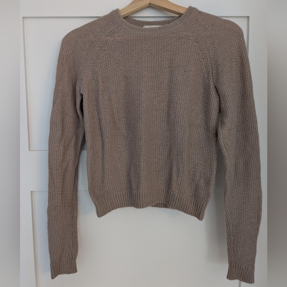Aritzia Talula Cozy Knit Sweater in Taupe/mauve colour